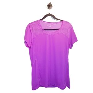 ADIDAS Climalite Activewear Workout Top Pink Short Sleeve Athletic Size L - EUC